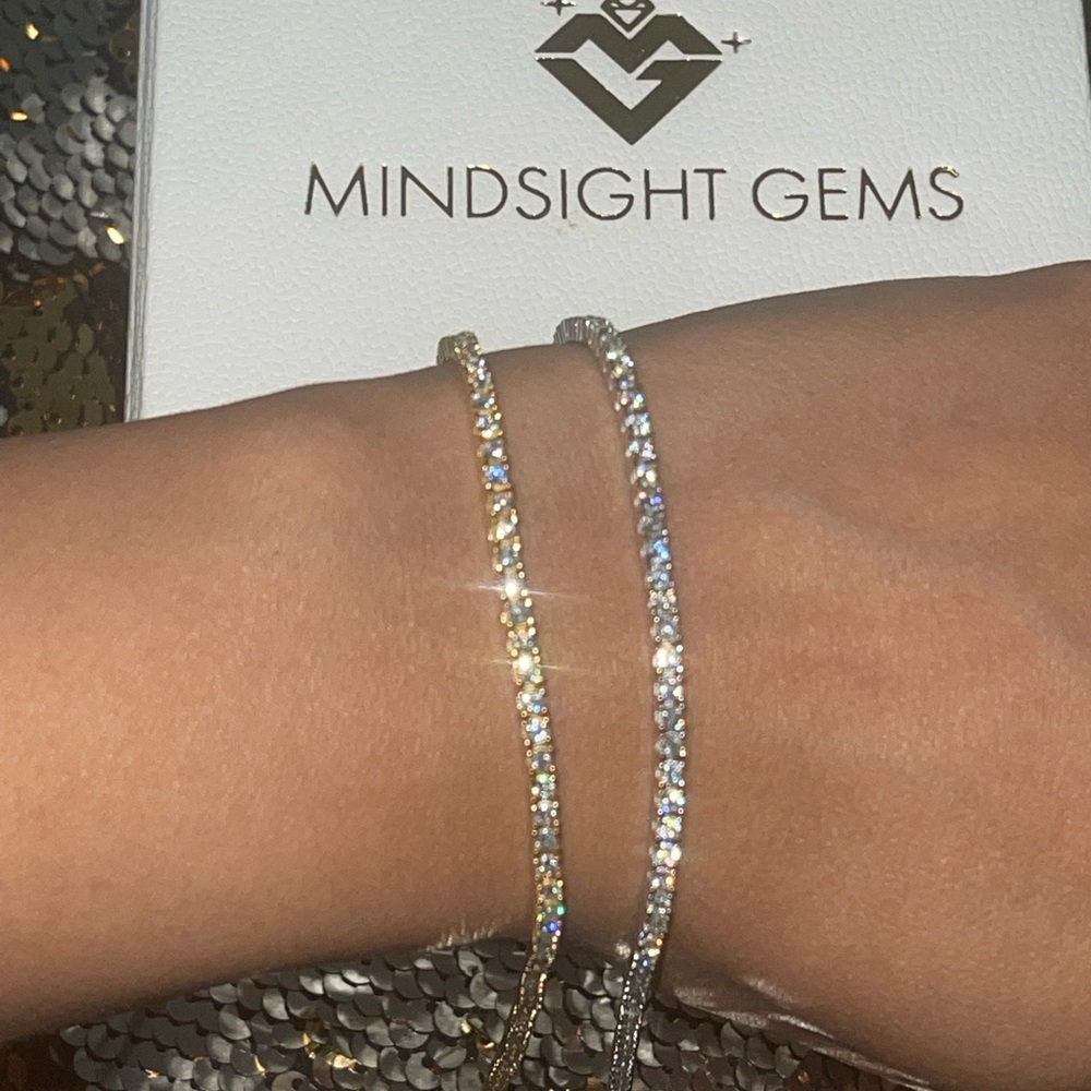 14k Gold Vermeil Vvs GRA certified Moissanite diamonds, PASSES diamond testers! - Picture 2 of 6
